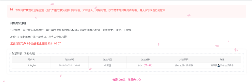 子比主题增加小黑屋/封禁功能-黔客侠